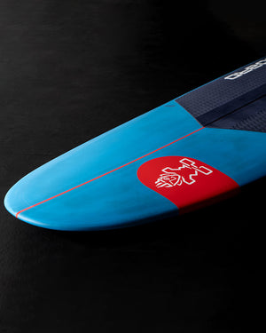 Blue 2025 Longboard SUP surfboard with red white polyurethane foam design
