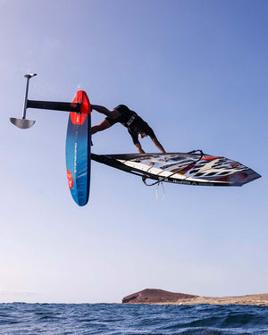 2019 Neil Pryde foilboard in blue red accents, carbon fiber, for 2025 iGNiTE AIR