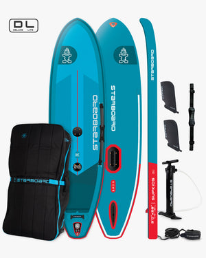 SUPKids 2019 Starboard DL 3.6 Inflatable Paddle Board with Red Blue Accents