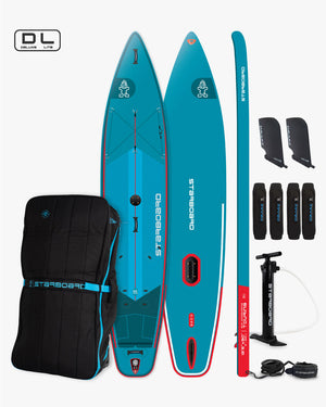 2019 Oceanus DL Deluxe Inflatable Paddleboard Set in Teal/Red