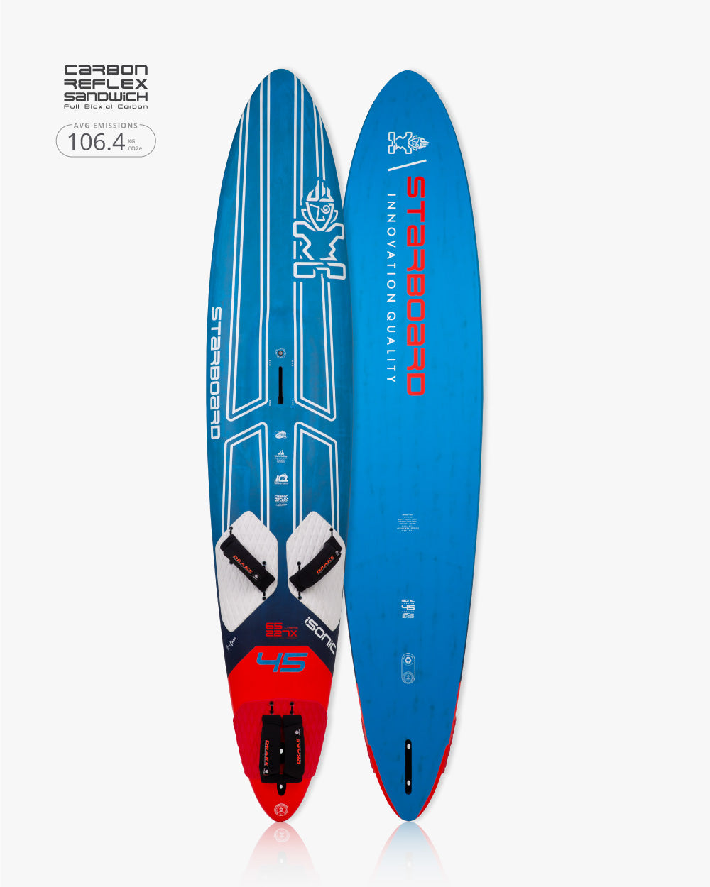 ISonic Speed Windsurf Board: 2019 Oceanus Carbon Reflex 3DTouch Paddleboard in Blue and Red