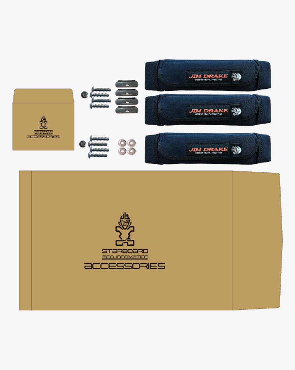 Jim Drake black luggage strap set with silver hardware