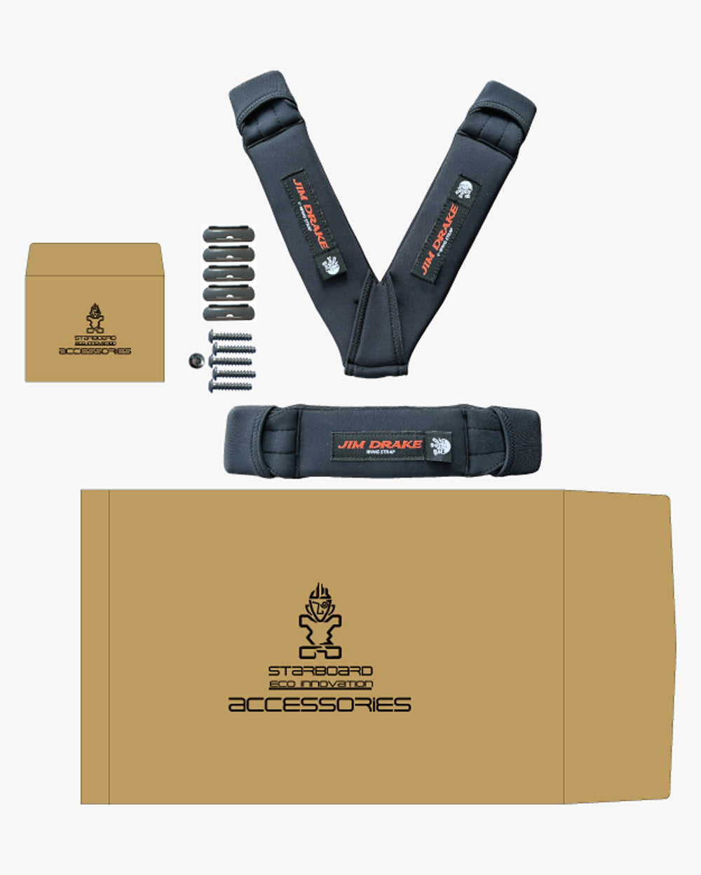 Black Jim Drake adjustable V-strap Yulex with orange accents