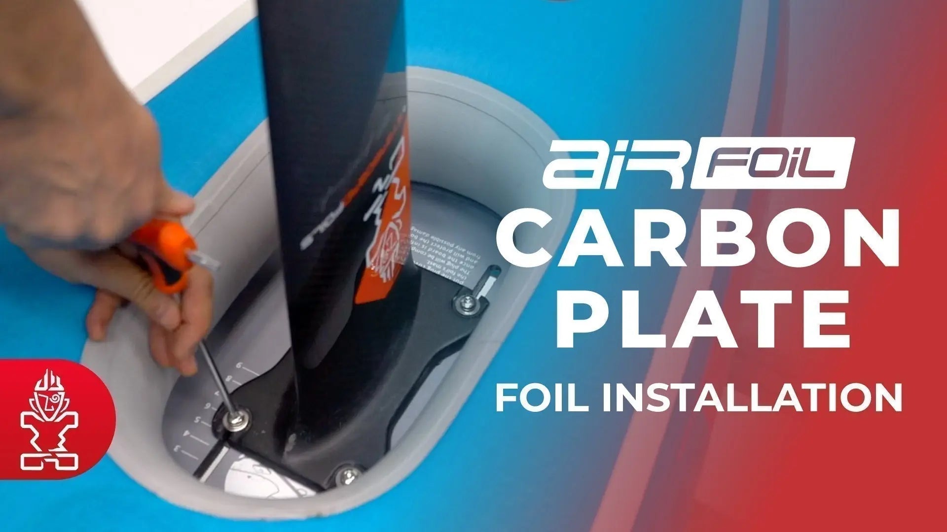 Black and orange screwdriver with carbon plate for foil installation