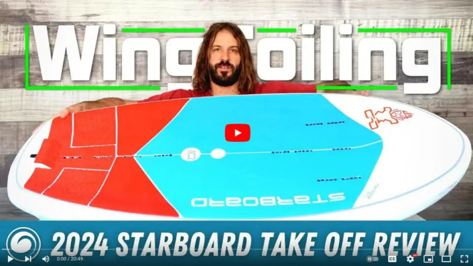 2024 Starboard Take Off wingfoil board in blue red white design