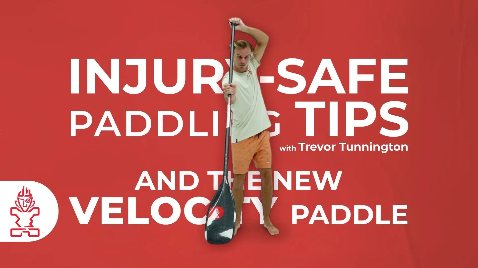 Sleek black and silver Velocity paddle by Trevor Tunnington