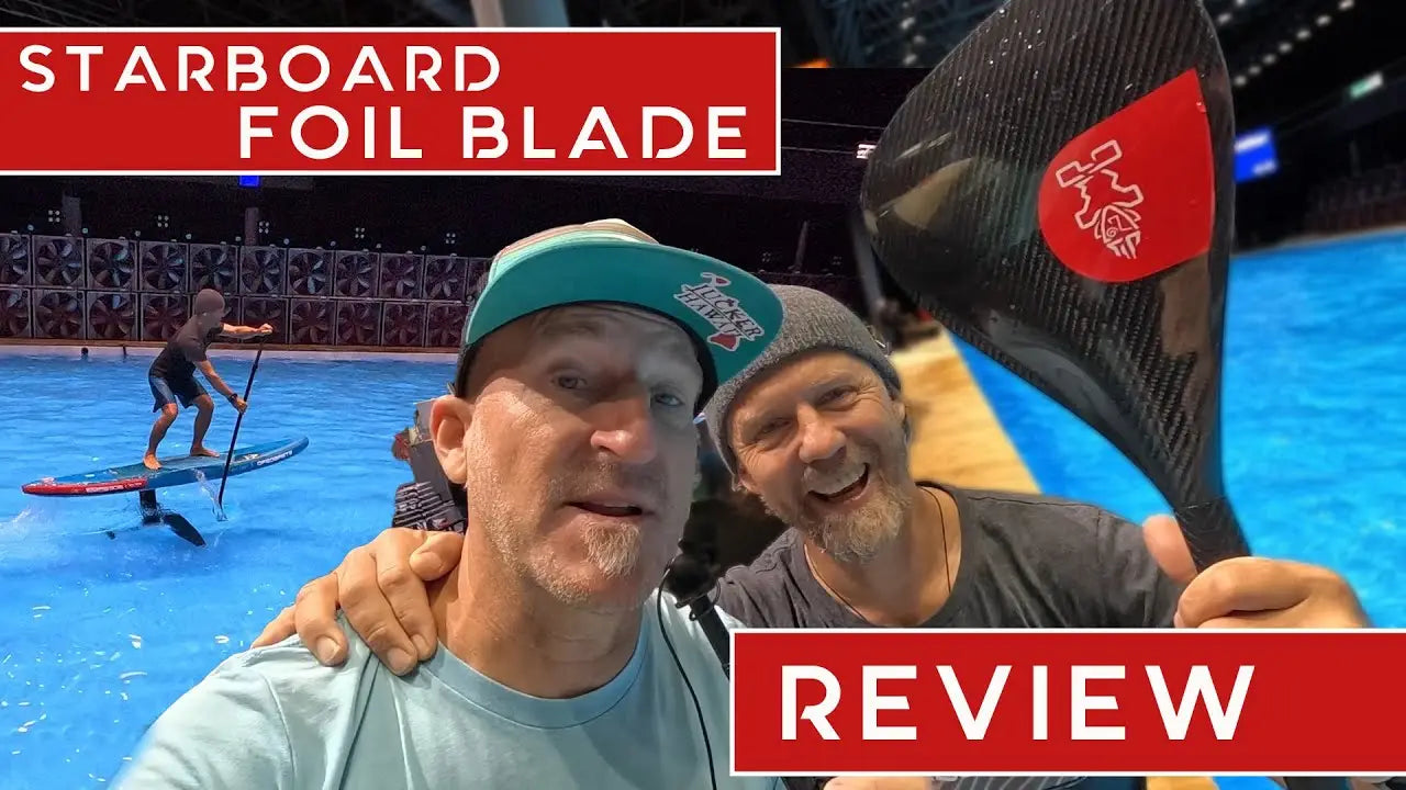 Starboard Foil Blade Paddle in red black carbon fiber design