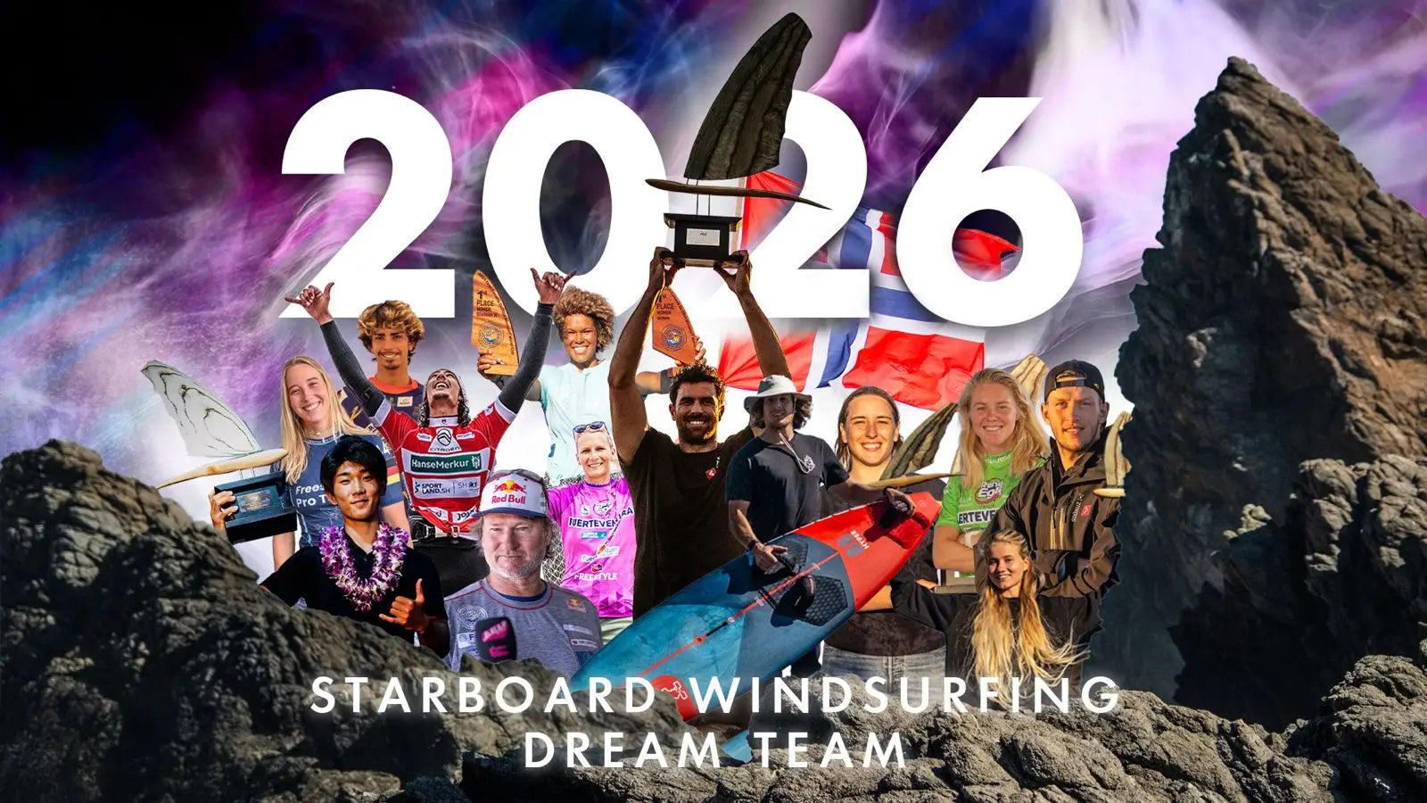 Sleek black and silver trophy for Starboard Dream Team 2026 champions