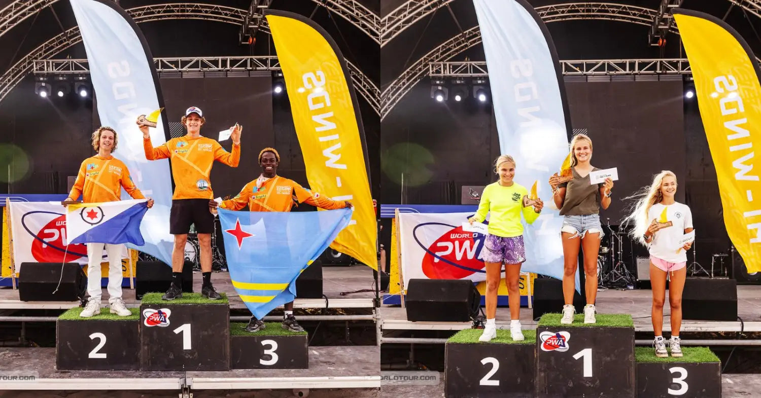 Starboard Junior riders on top of the PWA Youth Slalom World Cup on Aruba