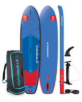 IGO Inflatable Paddleboard: 2019 Ocean & Earth 5’8’’ Stabilizer in Red & Blue EVA