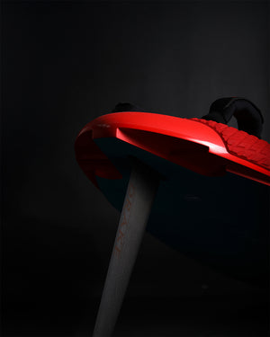 Glossy red and black Futura Windsurf Board motorcycle helmet