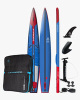 Sprint Inflatable Paddle Board: 2019 Stepboard Pro 8’6’’ with Red and Blue Accents