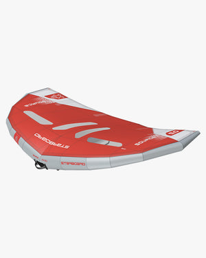 Red and white Starboard inflatable windsurfing board for Source Wing