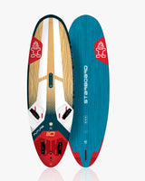 2019 Starboard Futura 14’6’’ windsurf board with red-blue gradient and bamboo deck