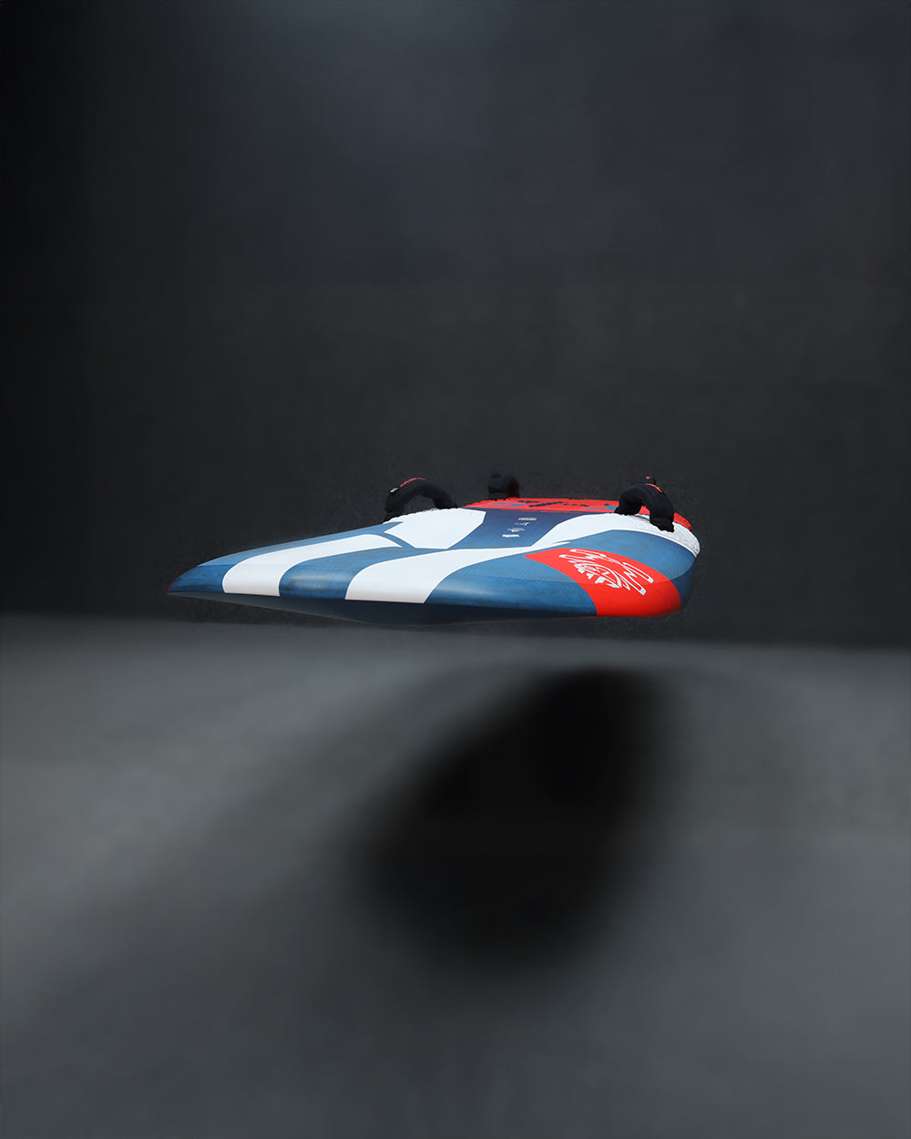 Red white blue checkered X-15 Windfoil Board speed boat model with black trim