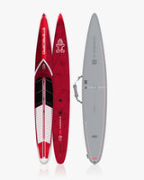 Red and white All Star Paddleboard with black accents for water sports