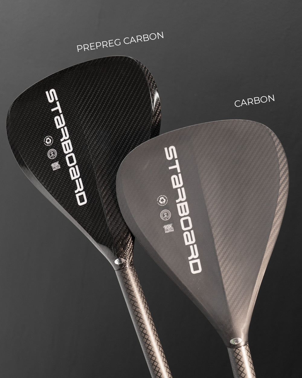 Starboard foil blade prepreg carbon paddle with branded design