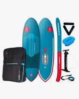 2019 Dorsal 8’6’’ Air Foil Inflatable Foilboard with Blue Red Accents Bag