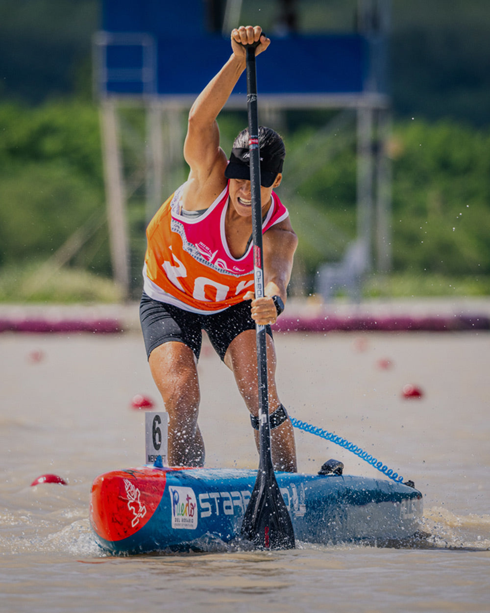 2025 Lima Prepreg Carbon Paddle with blue red inflatable SUP