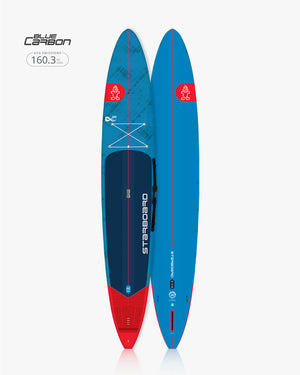 Blue 2025 Generation paddleboard with red accents and white text