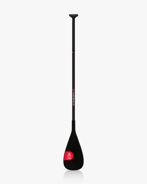 Enduro Prepreg Carbon Paddle: black and red stand-up paddleboard with adjustable shaft