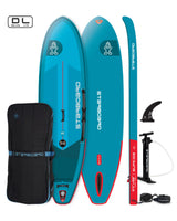 SUPKids 2019 Ocean & Earth Deluxe Lite inflatable paddle board in blue and green
