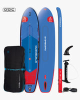 2025 iGO blue and red inflatable paddleboard with sleek design