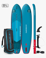2025 iGO Starboard DL inflatable paddleboard in teal and red