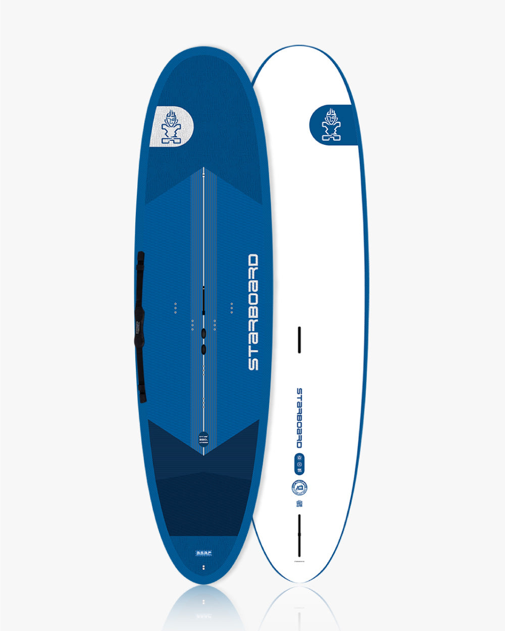 Blue Wingboard 4-in-1 inflatable paddleboard with white accents