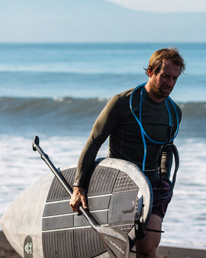 2019 Naish Hover 13’6’’ SUP board with black white design, carbon fiber, Spice Paddleboard