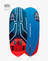 Blue and red X-15 bodyboard with carbon fiber Sandtough design
