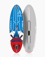 2019 Starboard 5’6’’ wakesurf board with blue red graphics white deck inflatable