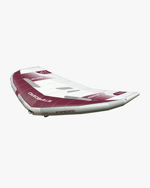 Reactor Wing: maroon and white inflatable windsurfing sail