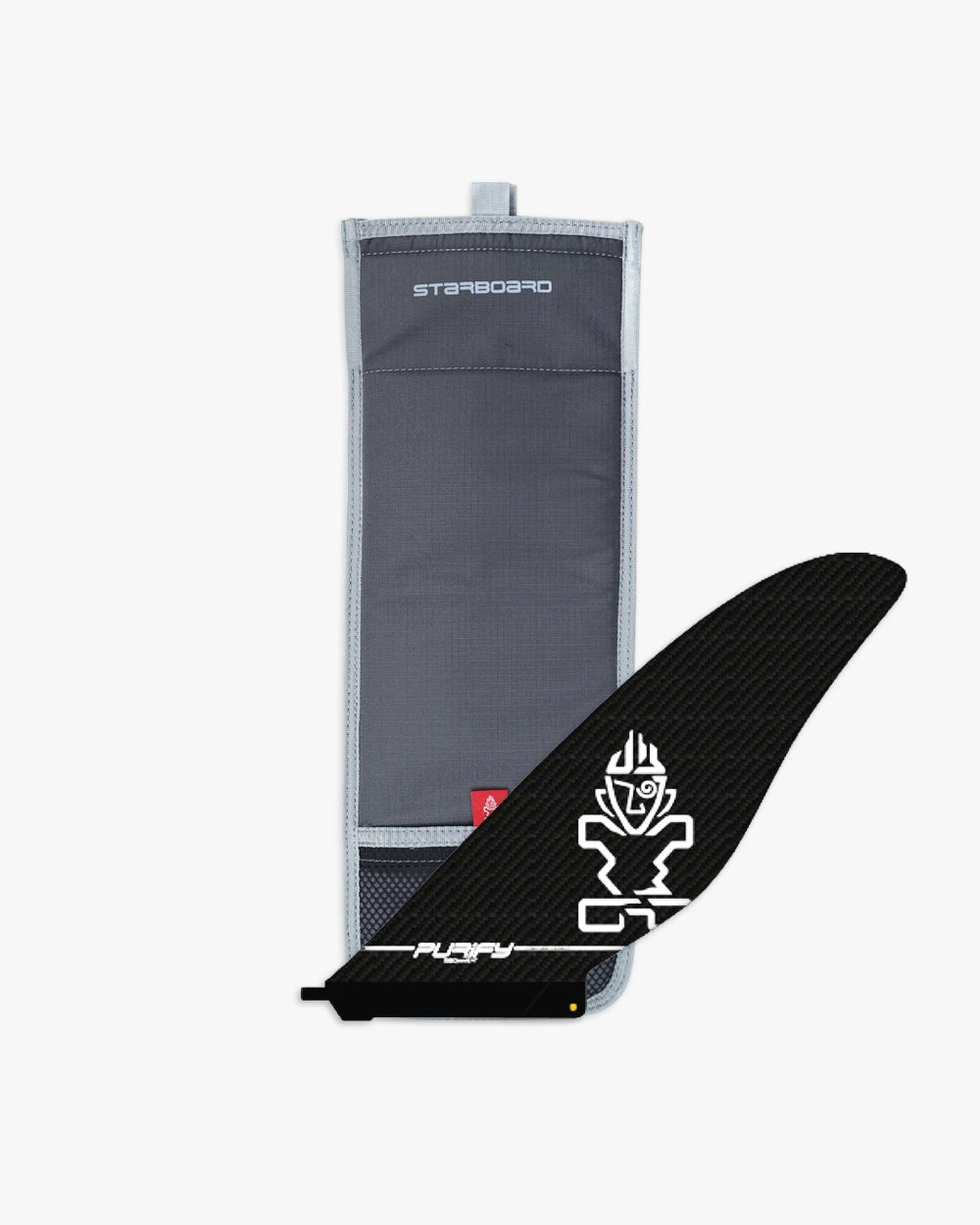 Black Purify SUP Fin 290 prepreg carbon with white logo
